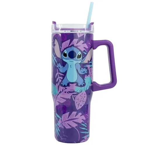 Stitch XL Thermobecher aus Edelstahl, 940 ml - Thermobehälter mit großem Fassungsvermögen von 940 ml, hält Getränke bis zu 17 Stunden heiß. Offizielles Lizenzprodukt mit originellen Designs von beliebten Filmfiguren.