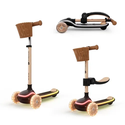 KinderKraft Dreirädriger LED Scooter Beige (69189804)