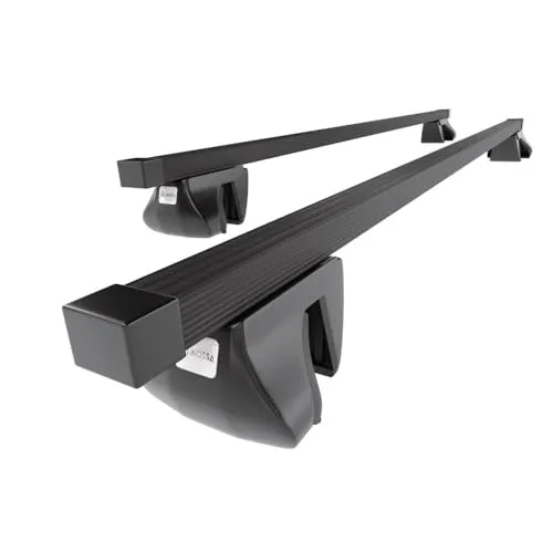 Mossa - Stahl-Dachträger kompatibel mit Dacia Duster SUV (2010-2013) - schwarz Dachträger Dachgepäckträger - Reling