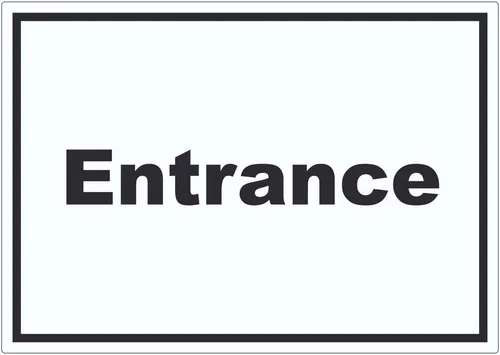 HB-Druck Aufkleber Entrance Aufkleber mit Text Eingang waagerecht, wetterfest, UV-beständig, kratzfest