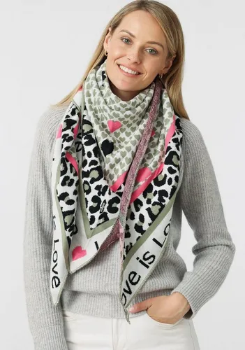 Dreieckstuch ZWILLINGSHERZ Damen, grün (khaki) in grün von Zwillingsherz