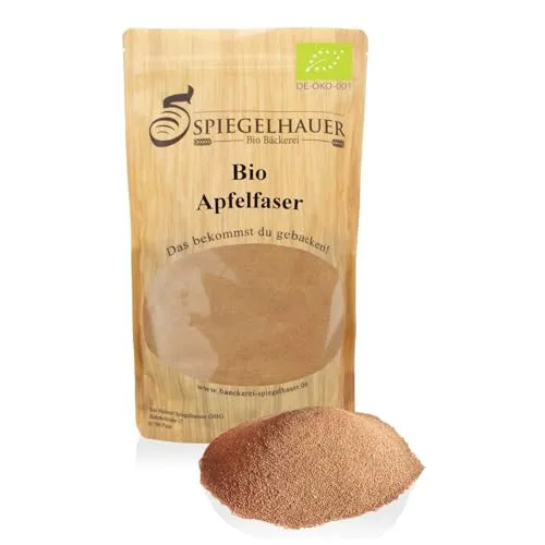 Bäckerei Spiegelhauer Bio Apfelfaser 1 kg Apfelmehl I Natürliches Ballaststoff Pulver I Ideal als Inulin Ersatz & Keto Backzutat I Glutenfrei & Vegan I Hoher Pektingehalt für Verdauung & Sättigung