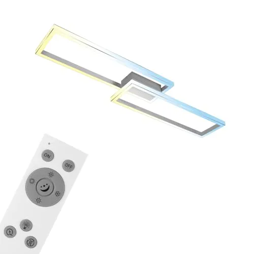 Briloner Leuchten LED Deckenleuchte 3761019, Dimmfunktion - Moderne LED-Deckenleuchte mit stufenloser Dimmfunktion und integrierter Fernbedienung für individuelle Lichtgestaltung in jedem Raum.