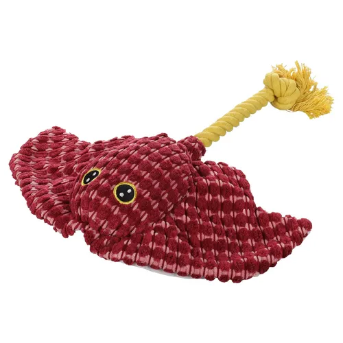 Flamingo Hundespielzeug Ceano Stechrochen bordeaux 32,2x38x6,8cm Squeaker