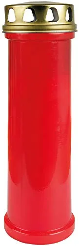 HS Candle Grabkerze in Rot mit ca. 100h Brenndauer in rot von HS Candle