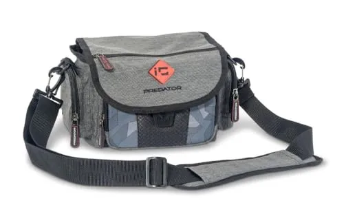 Sänger Top Tackle Systems Iron Claw Buddy Bag, Angeltasche, Kunstködertasche, 30x16x18 cm, mit 3 Vario Boxen 205, Quick-Lock System, für Forellenangeln und Angelzubehör, Grau