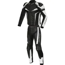 Büse Mille 2-Teiler Motorrad Lederkombi (Black/White, 50) - Motorradkombis aus robustem Rindsleder mit atmungsaktivem Mesh-Innenfutter für optimalen Komfort und Bewegungsfreiheit bei jeder Fahrt.