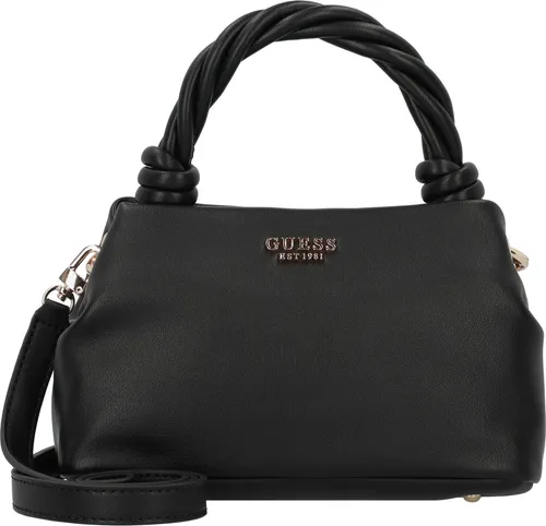 GUESS Sansa Top Handle Crossbody black - Umhängetaschen mit 1 Reißverschlusstasche und 6 Kartenfächern, glänzende goldfarbene Beschläge für einen eleganten Look.