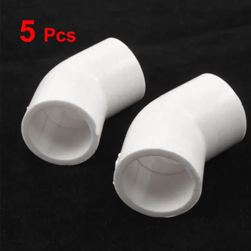 5 PCS 20 mm bis 20 mm 45 Grad PVC-Rohr Slip-Winkelstücke