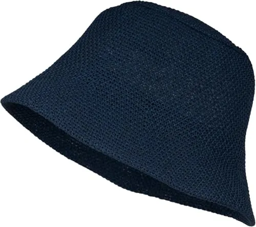 styleBREAKER Damen Papierstroh Sonnenhut - Faltbarer Bucket Hat für Sommer - Sonnenhut für Damen im Bucket Hat Look, faltbar und leicht - ideal für Strand und Outdoor. Mit breiter Krempe für optimalen Sonnenschutz und elastischem Schweißband für perfekten Sitz.