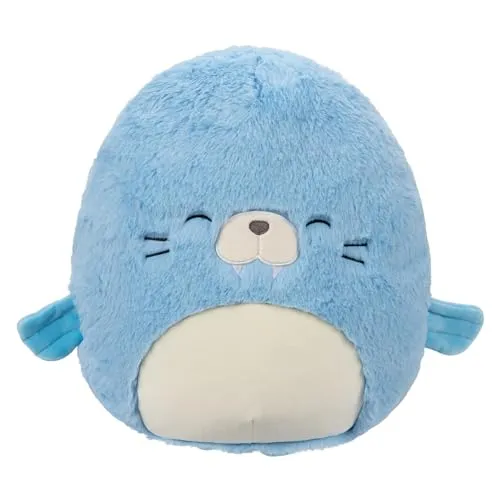 Squishmallows FuzzAMallows Harvey der Walross 30 cm, offizielles Jazwares Plüsch, superweiches Kuscheltier