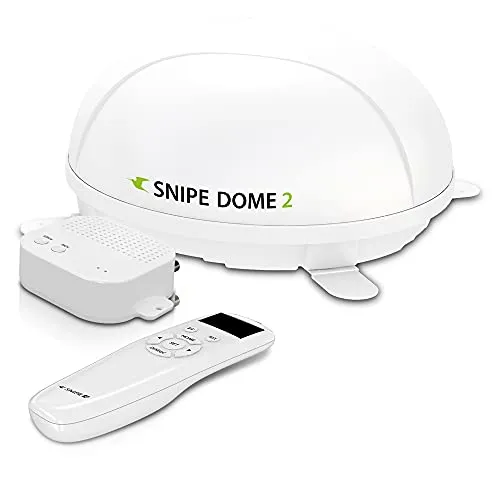 Selfsat Snipe Dome 2 Single - Vollautomatische SAT-Antenne - SAT-Antenne für 1 Teilnehmer, ideal für Wohnmobile. Mit BT-Fernbedienung und App-Steuerung, findet in nur 12 Minuten den Satelliten für perfekten Empfang.