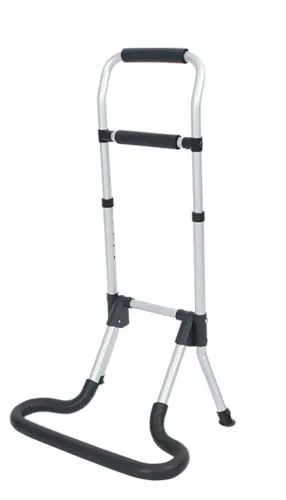 Stock-Fachmann Mobilitätsgeländer Gehhilfe Aufstehhilfe Höhenverstellbar Mit Gepolstertem Griff Klappbar Eigengewicht 1,25kg Belastbar Bis 130kg Material Aluminium