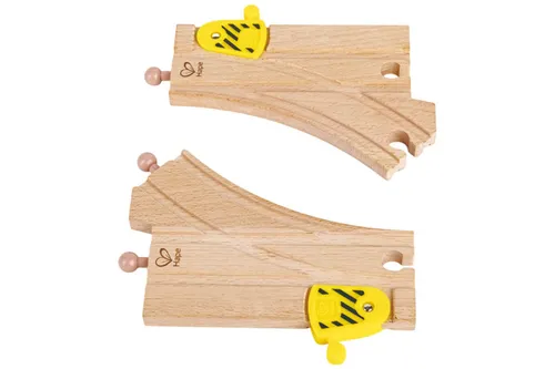 Hape E3781 Mechanische Y-Weichen (2 Stück) für Holzeisenbahn