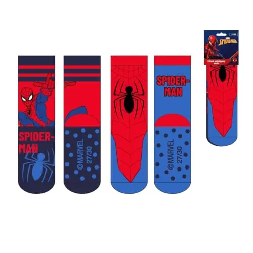 CERDÁ LIFE'S LITTLE MOMENTS Unisex Kinder Calcetin Antideslizante Diseño Cómodo Y Seguro | Para Niños Rutschfeste Socken Mit Spiderman-Applikationen, Spiderman, 31-34 EU