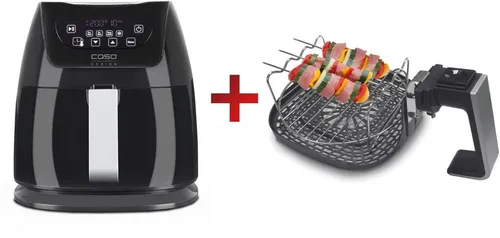 CASO AF 255 Heißluftfritteuse - 3 L, 1400 W, inkl. Grill-Rost und Zubehör im Wert von 19,99 €, gesundes Frittieren ohne Fett und einfache Reinigung