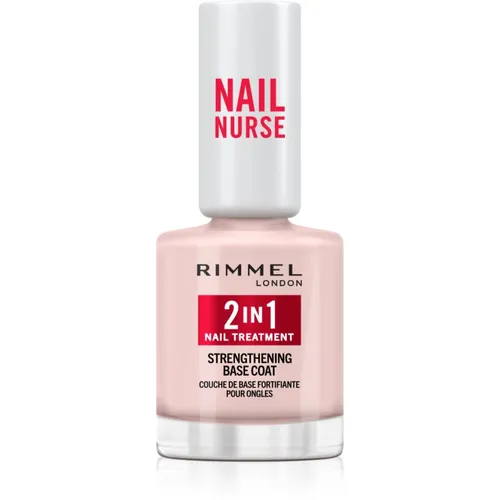 Rimmel Nail Nurse 2-in-1 Basic Nagellack 12 ml - Nagelhärter für Damen, stärkt und härtet brüchige Nägel, verleiht matten Nägeln gesunden Glanz und fördert das Wachstum für schöne, gesunde Fingernägel.