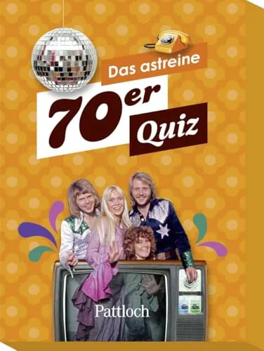 Das astreine 70er Quiz: Eine interaktive Zeitreise in die Vergangenheit mit 100 Quizfragen im nostalgischen Retro-Design zum alleine oder mit Freunden ... oder mit Freunden spielen (Retro-Quizspiel)