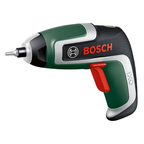 Bosch Home & Garden Akku-Schrauber IXO 7 mit Stubby Ratschen-Schraubendreher - Akkuschrauber mit 5,5 Nm Drehmoment, inkl. 10-tlg. Bit-Set und praktischer Softbag - der kabellose Allrounder für jede Schraubaufgabe.