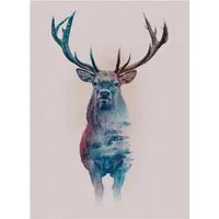 Komar Wandbild Animals Forest Deer Poster - 30 x 40 cm, fotorealistisch und hochwertiger Druck für lebendige Farben in jedem Raum