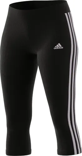 adidas Sportswear Leggings ESSENTIALS 3STREIFEN 3/4TIGHT - Sport-Leggings in 7/8-Länge aus 93% Baumwolle für hohen Tragekomfort, ideal für Laufen und Freizeit, sportlicher Style in Schwarz/Weiß.