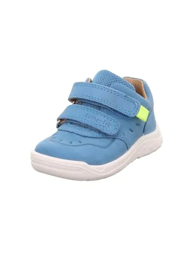 Superfit Jungen Ankle Boots Whaley - HELLBLAU/GELB, Weite: W, lose Einlage - Wanderschuhe für Kinder, ideal für den Übergang, mit bequemer Weite W und praktischem Klettverschluss für einfaches An- und Ausziehen.