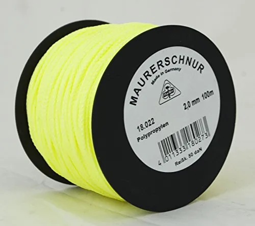 HaWe 18.022 Maurerschnur 100mx2mm aus Polypropylen in Leuchtgelb