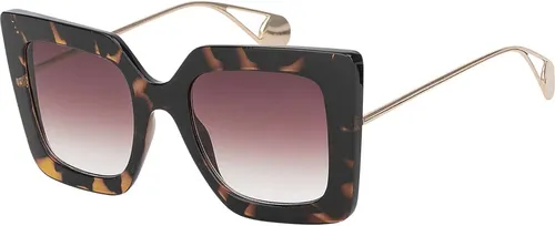 Damen Sonnenbrille Designer UVCE Protection Modern Urlaub Sommer Strand 30477 Schwarz-Gelb
