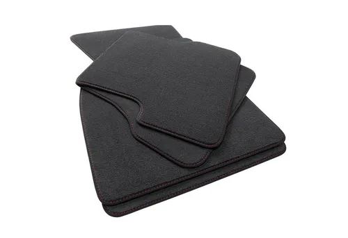 Luxus Fußmatten Komplettset für BMW 3er E46 Cabrio (2000-2007) - Hochwertiges Set aus 4 Premium Velours-Fußmatten, passgenau für Ihr BMW Cabrio. Einfache Installation und leichte Reinigung sorgen für Komfort und Stil in Ihrem Fahrzeug.
