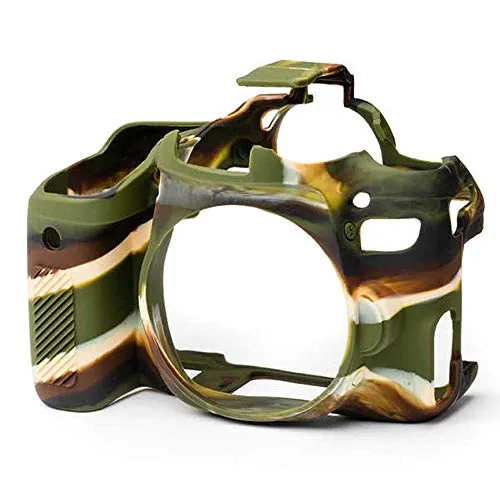 easyCover - Silikon Kameratasche - Schutz für Ihre Kamera - Canon 77D - Camouflage