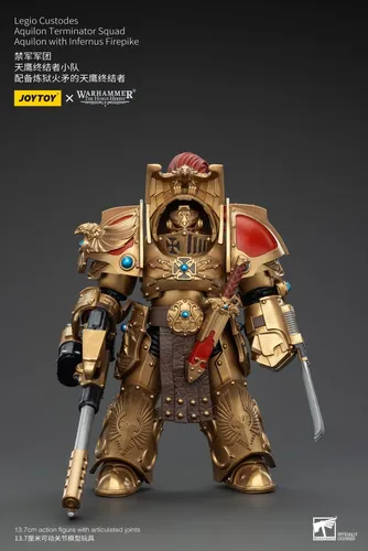 Warhammer The Horus Heresy Legio Custodes Aquilon Terminator Actionfigur 1/18 - Aufstellfigur von Legio Custodes, detailreich gestaltet und perfekt für Sammler oder als Geschenk für Warhammer-Fans.