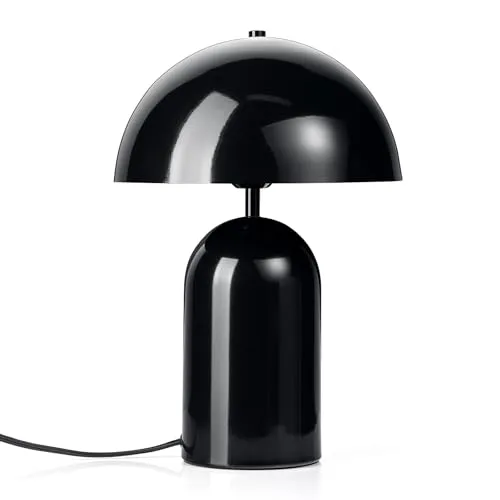 draadwerk® Tischlampe Pilz – Retro Schreibtischleuchte aus Metall (Schwarz) - Moderne Tischlampe im ikonischen Pilz-Design mit blendfreiem Licht. Ideal für Schreibtische oder Nachttische, sorgt für eine gemütliche Atmosphäre. Hergestellt aus robustem Metall mit pflegeleichter Lackierung.