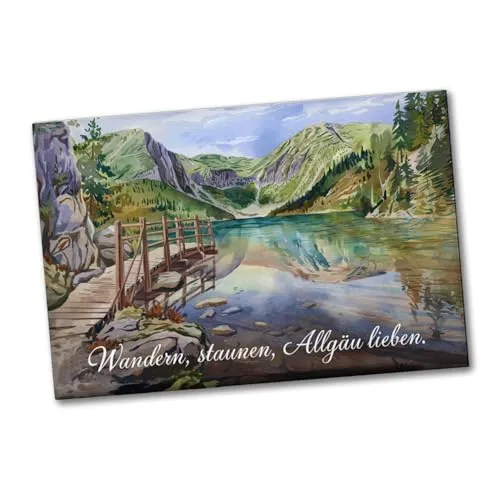 Wandern, staunen, Allgäu lieben Souvenir Souvenir Magnet für Allgäu-Fans - lustiger Souvenir Magnet