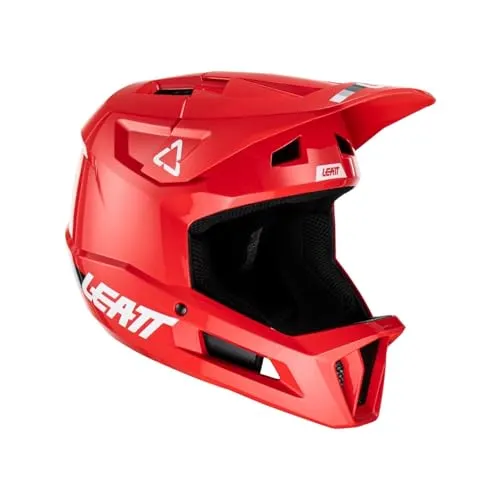 Leatt Helmet MTB Gravity 1.0 Jr V23 Fire #XXS 51-52cm - Fahrradhelme für Kinder mit Downhill-Zertifizierung, bietet überlegene Belüftung und schützt den Kopf durch 360° Turbine Technology vor Erschütterungen.
