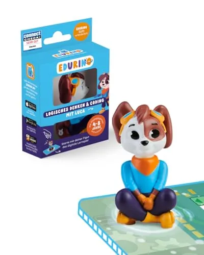 Edurino Lernspielzeug Figur Luka - Logisches Denken & Coding - Lernspielzeug für Kinder ab 4 Jahren, fördert logisches Denken und Coding-Fähigkeiten mit dem interaktiven Hund Luka.