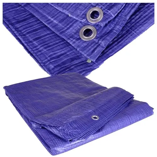 Przydasie Abdeckplane Schutzplane Gartenabdeckplane PE blau verstärkt 2 x 3m, wasserdichte, Bootsplane schimmelbeständige Schutzplane, mit Aluminiumösen für Garten UV-beständig