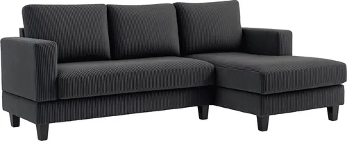 HOMCOM Ecksofa mit Chaiselongue Dunkelgrau in grau von HOMCOM