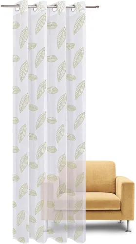 Gerster Gardine Helen, Ösen in türkis von Gerster