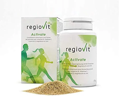 REGIOVIT® Activate Granulat Vitamin Mineralstoff-Komplex I Mikronährstoffe Hochdosiert I Multivitamin-Präparat mit Mineralien-Komplex Spurenelemente Ballaststoffe I Vitamin-Komplex Vegan 176g