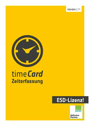 Produktbild ReinerSCT timeCard 10 Zeiterfassung 1 Jahr Lizenz 25 Mitarbeiter Download, Win/Android/iOS (2749651-302)