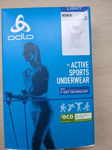 Odlo Damen Active F-dry Light Funktionsunterwäsche Kurzarm Shirt, Weiß, S EU - taillierte Passform für optimale Bewegungsfreiheit, schnell trocknend und ideal für Outdoor-Aktivitäten