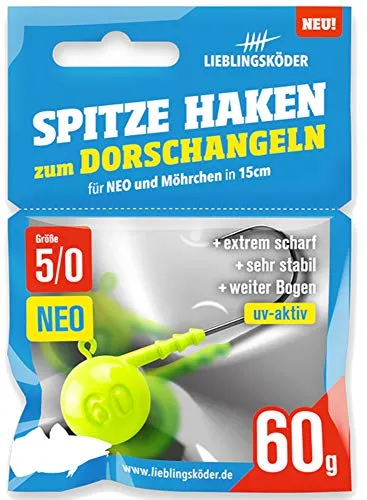 Lieblingsköder Spitze Haken NEO Jigkopf Jigköpfe für Ostsee Größe #5/0-60 g