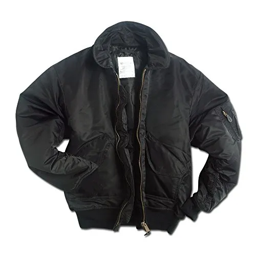 Mil-Tec US CWU Jacke Schwarz 905 - Funktionsjacke mit 12 seitlich aufgesetzten Taschen, ideal für Outdoor-Aktivitäten und modernen Look.