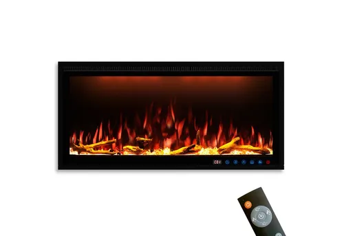 GLOW FIRE Elektrokamin Smart Wall – LED Einbaukamin mit Fernbedienung - Der GLOW FIRE Elektrokamin Smart Wall schafft mit seinem realistischen Flammenspiel und der individuellen Farbwahl eine gemütliche Atmosphäre. Die Heizleistung von bis zu 1.500 Watt sorgt für wohlige Wärme, ganz ohne Rauch und Schmutz.