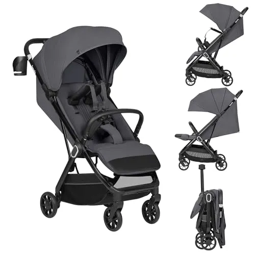 Lionelo Buggy Bess - Leichter Faltbuggy für Kinder bis 22 kg - Buggys, ideal für Reisen mit nur 7,5 kg Gewicht und Einhand-Klappfunktion für müheloses Transportieren. Schwenkräder und Rückenlehnenverstellung sorgen für Komfort für Ihr Kind.