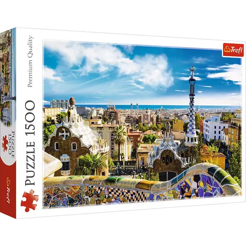 Puzzle 1500 elementów. Park Guell, Barcelona Trefl 5900511261479