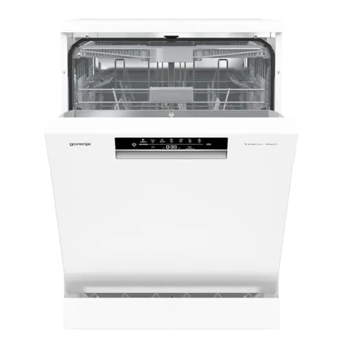 Gorenje GS643C90W Geschirrspüler - Freistehender Geschirrspüler für 16 Maßgedecke mit TotalDry für perfekt getrocknetes Geschirr und AutoProgram für energieeffizientes Spülen.