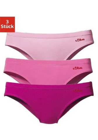 s.Oliver Damen Bikinislip im 3er-Pack, Basic, weich