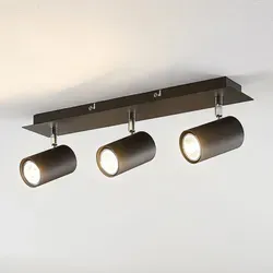Lindby Strahler Joffrey - Moderne 3-flammige Deckenlampe - Baustrahler mit drei beweglichen Schirmen für individuelle Lichtanpassung, minimalistisches Design in matt-schwarz, ideal für jedes Zuhause.