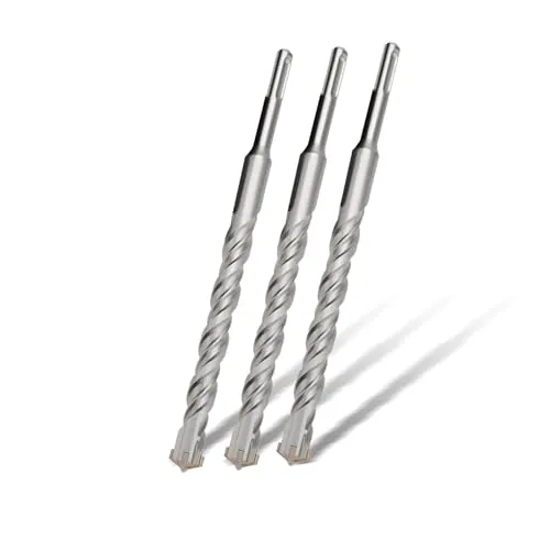 3tlg SDS Plus Bohrer 6 x 160mm,Hammerbohrer mit 4 Hartmetall Schneiden,Betonbohrer Ideal zum Bohren in Stein, Beton, Naturstein, Ziegelmauer